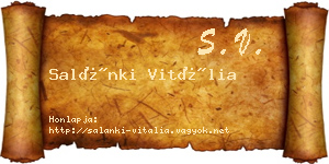 Salánki Vitália névjegykártya